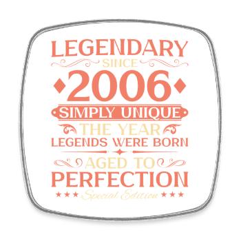 2006 Vintage Born Vintage - 20th Birthday - Square fridge magnet - white - Front