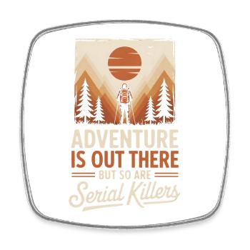 Sunset Walker Adventure Trail - Square fridge magnet - white - Front