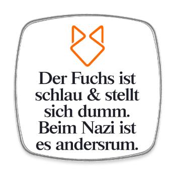 STATEMENT GEGEN RECHTS - Viereckiger Kühlschrankmagnet - Weiß - Vorne