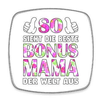 Bonus Mama Mutter Muttertag Stiefmutter Geschenk - Viereckiger Kühlschrankmagnet - Weiß - Vorne