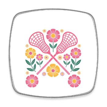 Lacrosse Disant Fille Drôle Lacrosse Cadeau - Magnet carré - blanc - Devant