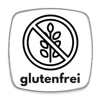 Glutenfrei Logo Schwarz - Viereckiger Kühlschrankmagnet - Weiß - Vorne