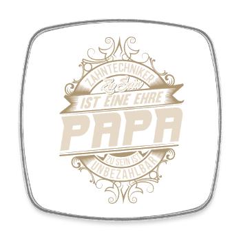 Dental technician dad - Square fridge magnet - white - Front