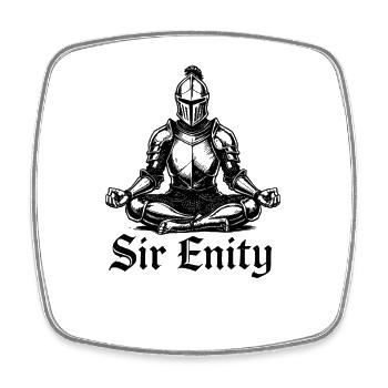 Sir Enity Knight Funny Renaissance Faire Men LARP - Viereckiger Kühlschrankmagnet - Weiß - Vorne