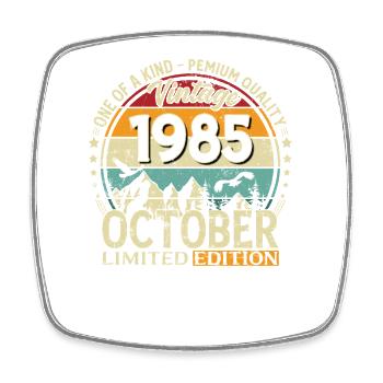 40ème Anniversaire Millésime Octobre Cru 1985 - Magnet carré - blanc - Devant