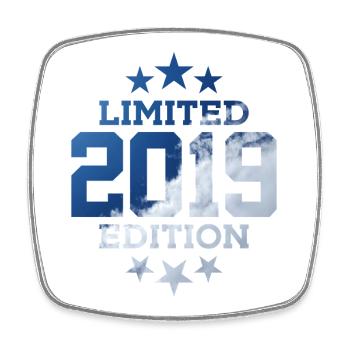 ÉDITION LIMITÉE 7E ANNIVERSAIRE 2019 - Magnet carré - blanc - Devant