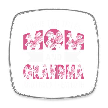 Mama & Oma Lustiger Spruch Oma Muttertag - Viereckiger Kühlschrankmagnet - Weiß - Vorne