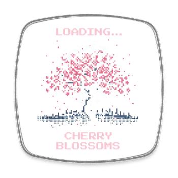 Lädt: Kirschblüten | Sakura Saison Japan - Viereckiger Kühlschrankmagnet - Weiß - Vorne
