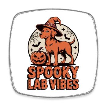 Spooky Foxred Labrador Halloween - Square fridge magnet - white - Front