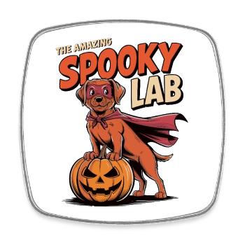 Spuk Foxred  Lab Halloween Hund - Viereckiger Kühlschrankmagnet - Weiß - Vorne