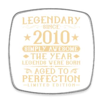 16ème Anniversaire Vintage Vintage 2010 Cadeau - Magnet carré - blanc - Devant