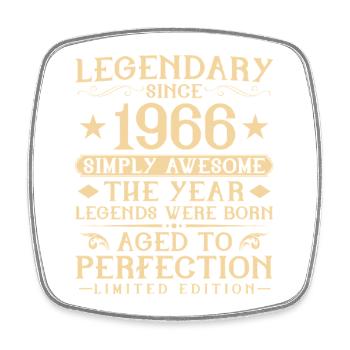 60ème Anniversaire Vintage Vintage 1966 Cadeau - Magnet carré - blanc - Devant