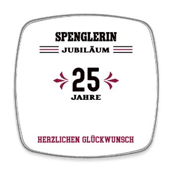 Tinsmith 25th anniversary 25th company anniversary - Square fridge magnet - white - Front
