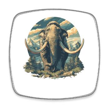 Mammuts Mammut - Viereckiger Kühlschrankmagnet - Weiß - Vorne