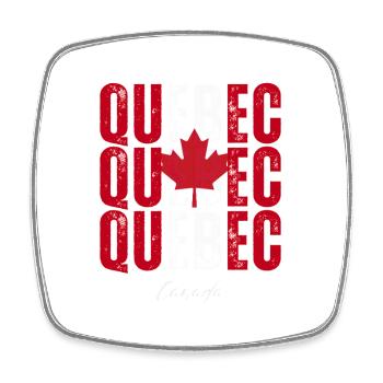 Quebec Canada, I love Quebec - Square fridge magnet - white - Front