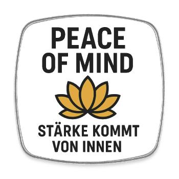 Zen-Lotus, paix et puissance intérieure - Magnet carré - blanc - Devant