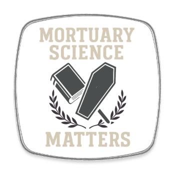 Corpse Science Dark Humor Death Positive - Square fridge magnet - white - Front