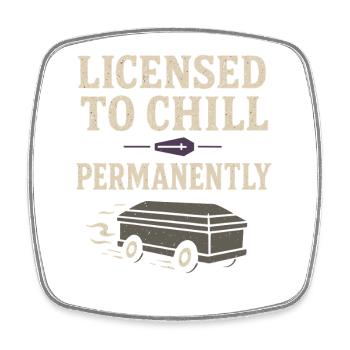 Corpse Science Dark Humor Death Positive - Square fridge magnet - white - Front