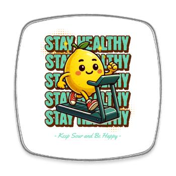 Limonade Lemonade Zitronen Design Stay Healthy - Viereckiger Kühlschrankmagnet - Weiß - Vorne