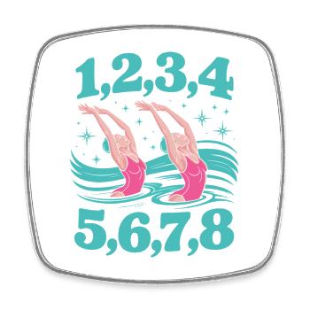 Natation synchronisée Natation artistique Sports nautiques - Magnet carré - blanc - Devant