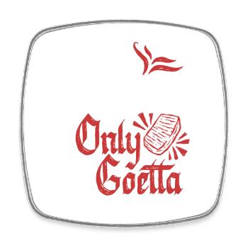 Goetta Sausage No Regretta Only Goetta - Square fridge magnet - white - Front