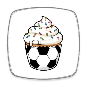 Fußball Kuchen Cartoon Fußball Kunstwerk - Viereckiger Kühlschrankmagnet - Weiß - Vorne