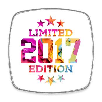 LIMITED EDITION 2017 9. GEBURTSTAG - Viereckiger Kühlschrankmagnet - Weiß - Vorne