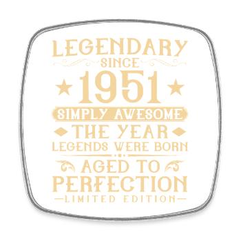 75th Birthday Vintage Vintage 1951 Gift - Square fridge magnet - white - Front