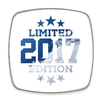 ÉDITION LIMITÉE 2017 9E ANNIVERSAIRE - Magnet carré - blanc - Devant