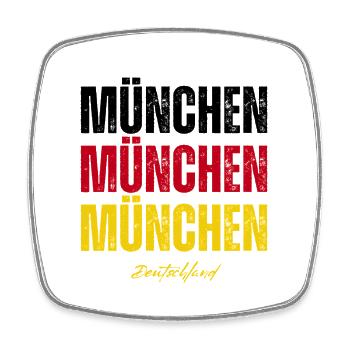 Mémoire de Munich, Munich Allemagne - Magnet carré - blanc - Devant