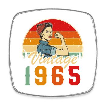  1965 Vintage Rétro Cadeau D'anniversaire - Magnet carré - blanc - Devant