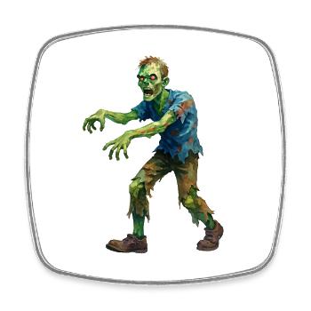 Gaunt Aquarell Zombie - Halloween - Viereckiger Kühlschrankmagnet - Weiß - Vorne
