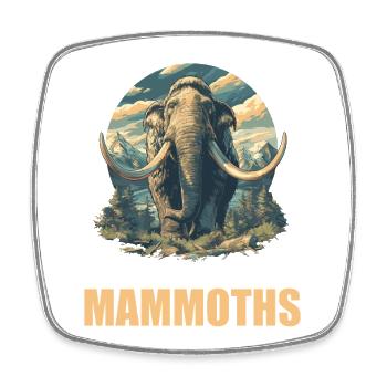 Mammuts Mammut - Viereckiger Kühlschrankmagnet - Weiß - Vorne