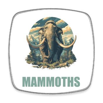Mammuts Mammut - Viereckiger Kühlschrankmagnet - Weiß - Vorne