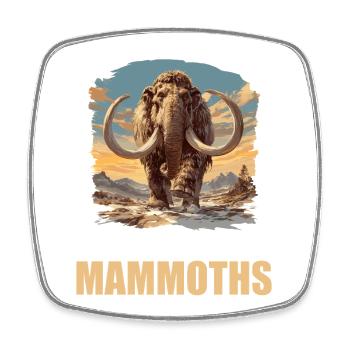 Mammuts Mammut - Viereckiger Kühlschrankmagnet - Weiß - Vorne