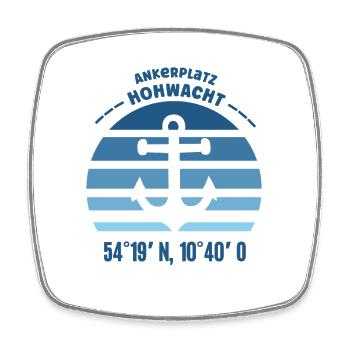 Hohwacht Ostsee Hohwachter Bucht Küste Anker - Viereckiger Kühlschrankmagnet - Weiß - Vorne