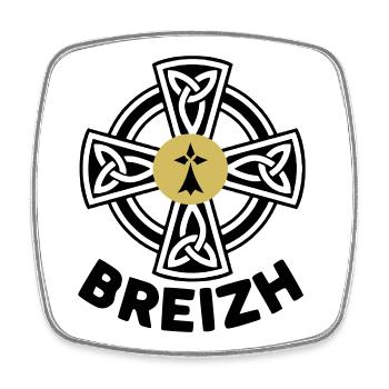 Breizh (Brittany) - Square fridge magnet - white - Front