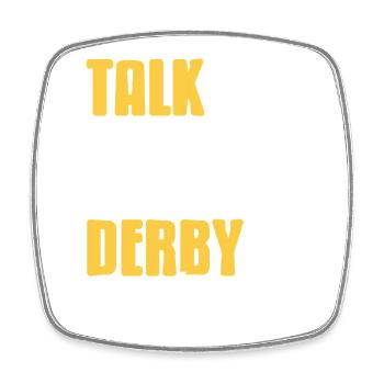 Talk Derby to Me Funny Horse Pun for Race Fans - Viereckiger Kühlschrankmagnet - Weiß - Vorne