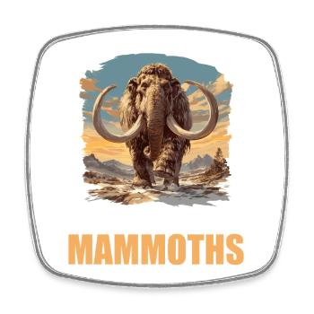 Mammuts Mammut - Viereckiger Kühlschrankmagnet - Weiß - Vorne
