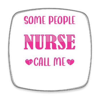 Funny Nurse Gifts Nursing Outfits - Square fridge magnet - white - Front