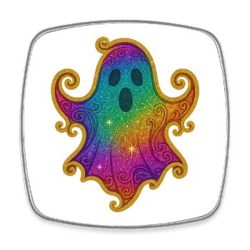 Regenbogen Geist Glitter - Magnet carré - blanc - Devant