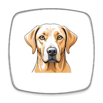 Labrador Kopfbild Illustration - Viereckiger Kühlschrankmagnet - Weiß - Vorne