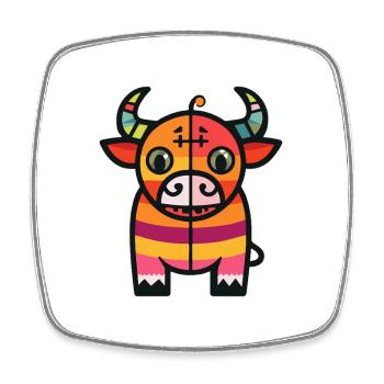 SZombie Halloween Zombie - Viereckiger Kühlschrankmagnet - Weiß - Vorne
