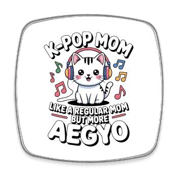 K-Pop Maman Drôle Corée Musique Aegyo - Magnet carré - blanc - Devant