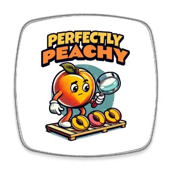 Cadeau pêche Cadeau parfaitement pêche - Magnet carré - blanc - Devant