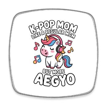 K-Pop Maman Drôle Corée Musique Aegyo - Magnet carré - blanc - Devant