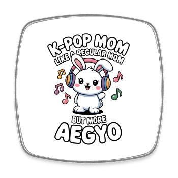 K-Pop Maman Drôle Corée Musique Aegyo - Magnet carré - blanc - Devant