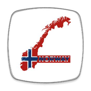 Norway Vacation Nature Gift - Square fridge magnet - white - Front