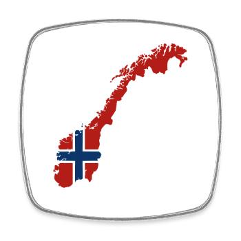 Norway Vacation Nature Gift - Square fridge magnet - white - Front