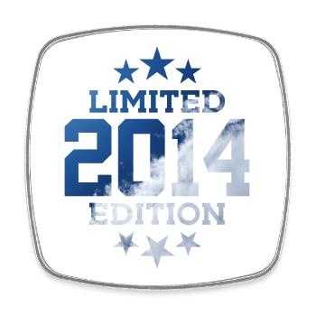 ÉDITION LIMITÉE 2014 12E ANNIVERSAIRE - Magnet carré - blanc - Devant